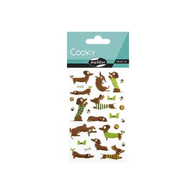 Maildor - 1 feuille gommettes teckels