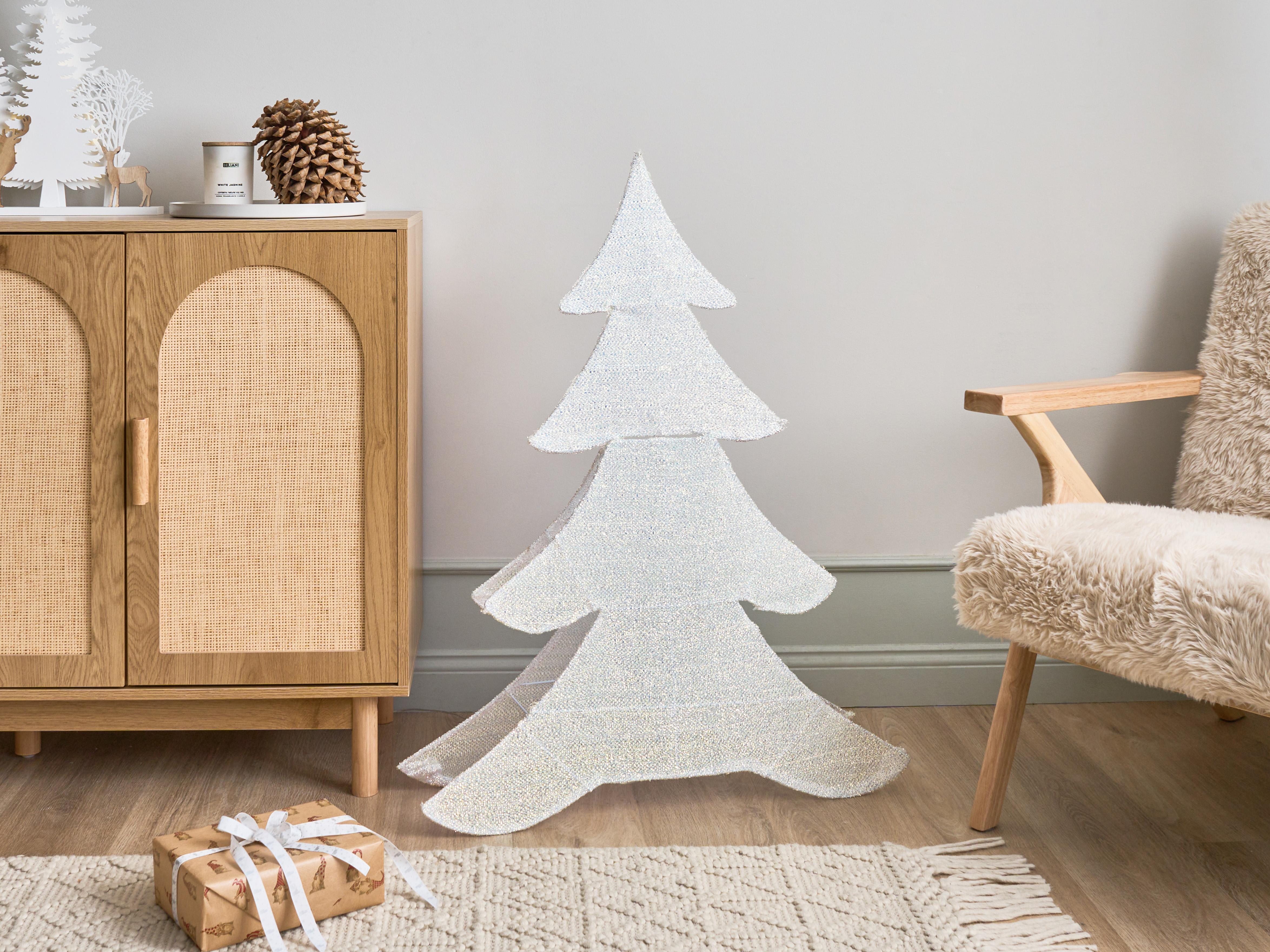 Buitendecoratie LED EDASJON Kerstboom 95 cm Wit