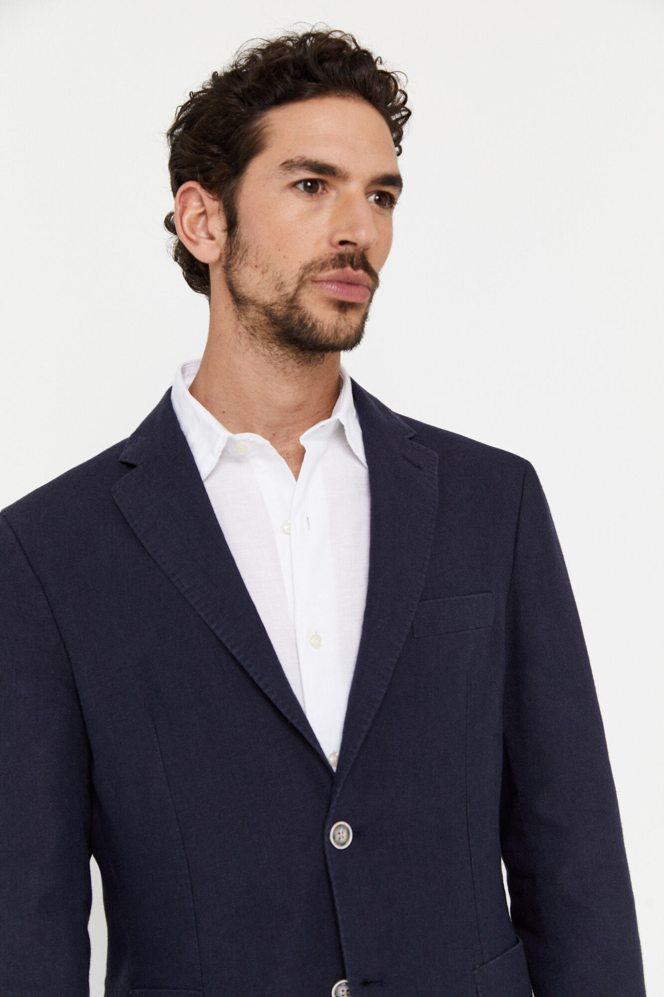 Blazer de linho - Azul marinho
