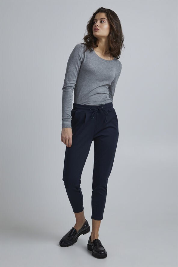 ICHI Kate bukser cropped Blå