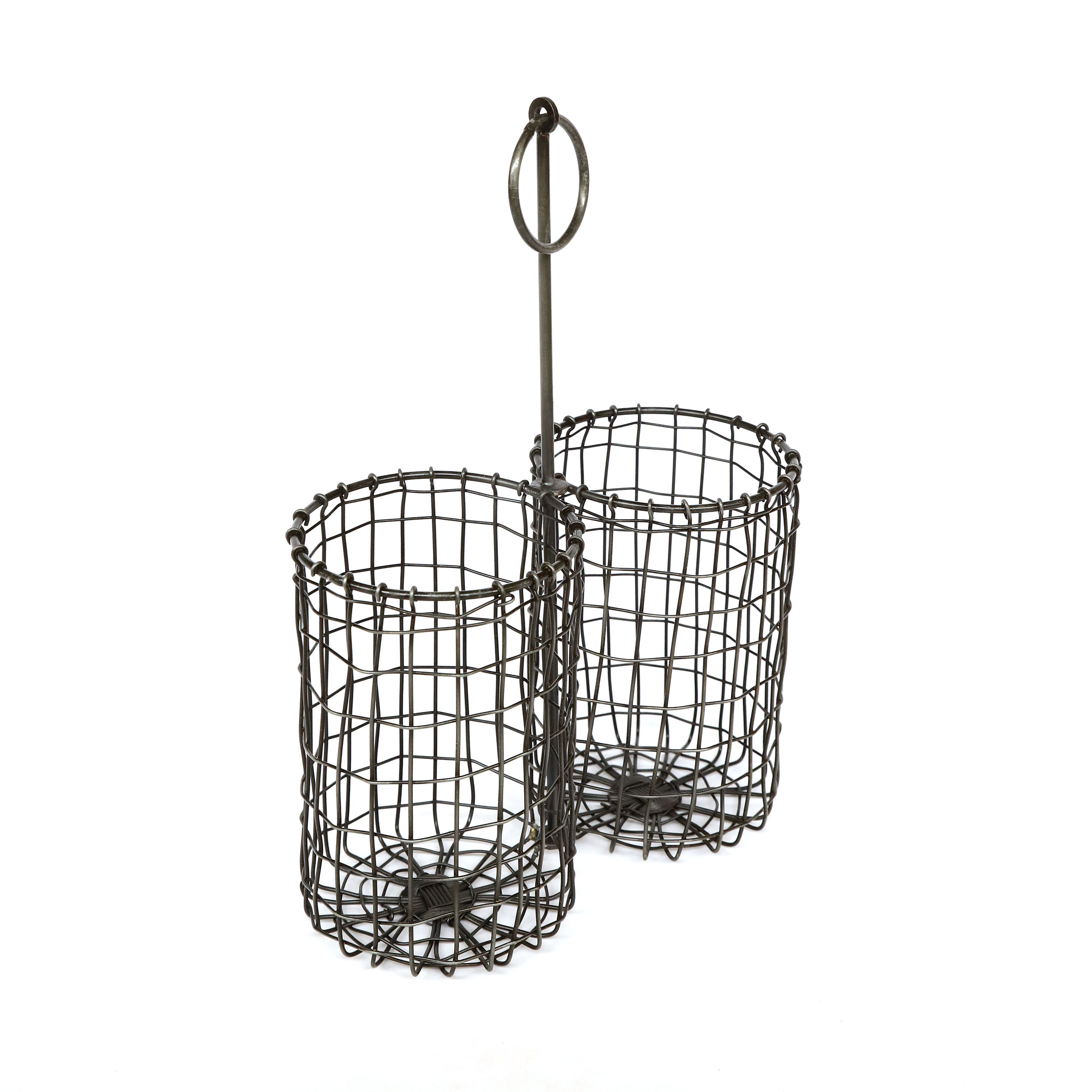 2er Flaschenhalter, B 22 cm, L 10 cm, H 30 cm von fischer's lagerhaus