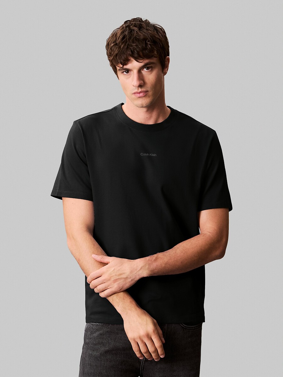 CALVIN KLEIN<br>Camiseta de manga curta em piqué Nano