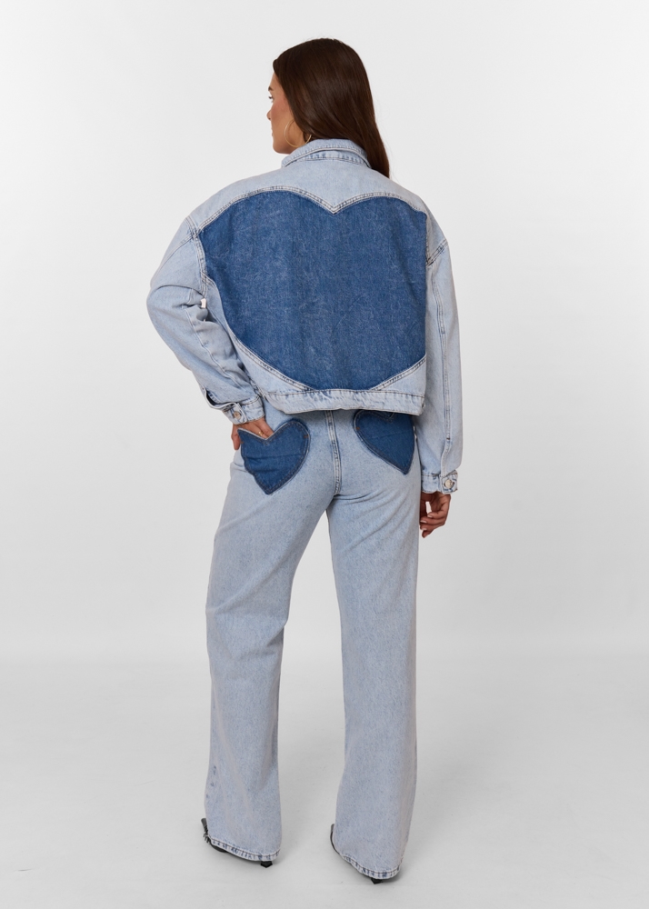 Myrthe denim jasje blauw