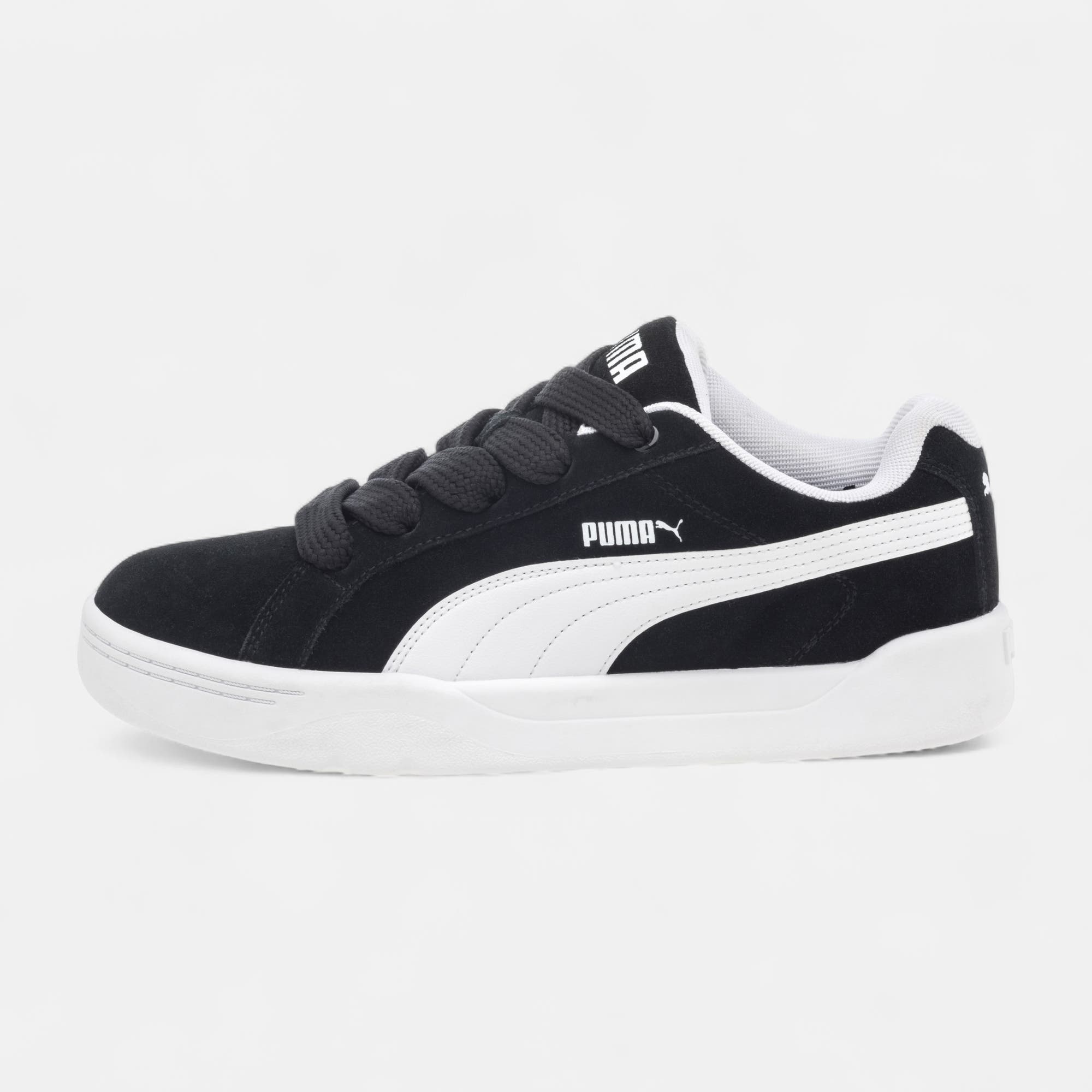 Sneakers Garçon en cuir noir