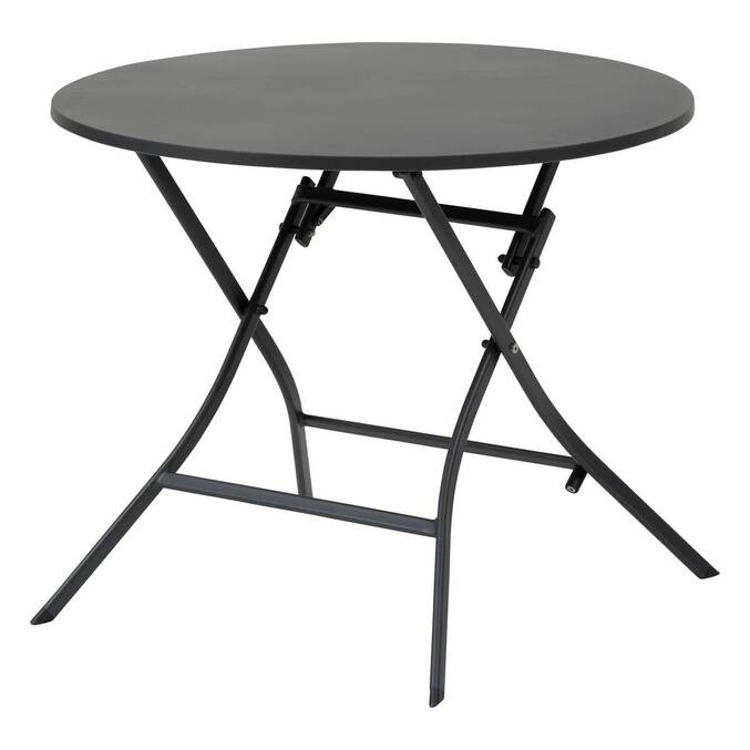Table de jardin pliante ronde GREENSBORO Graphite