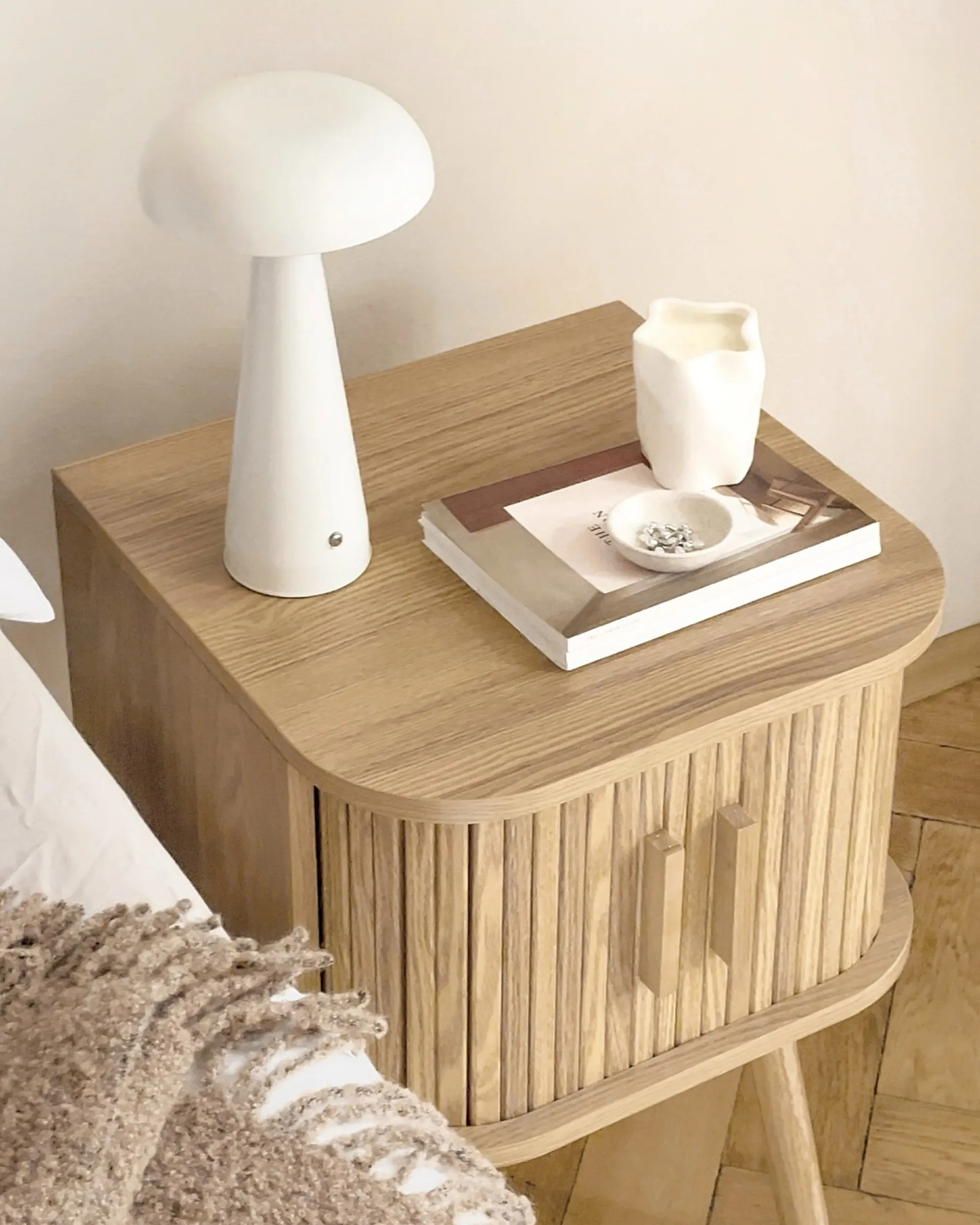 LED draadloze tafellamp BOCONO met dimmer Metaal Wit