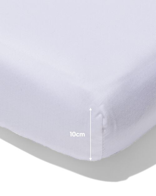 drap-housse surmatelas fendu coton doux 160x200 blanc