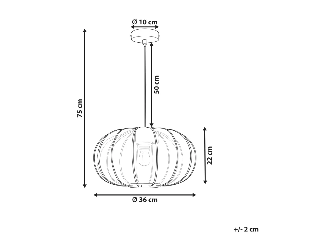 Lampe suspension TOCUYO Noir