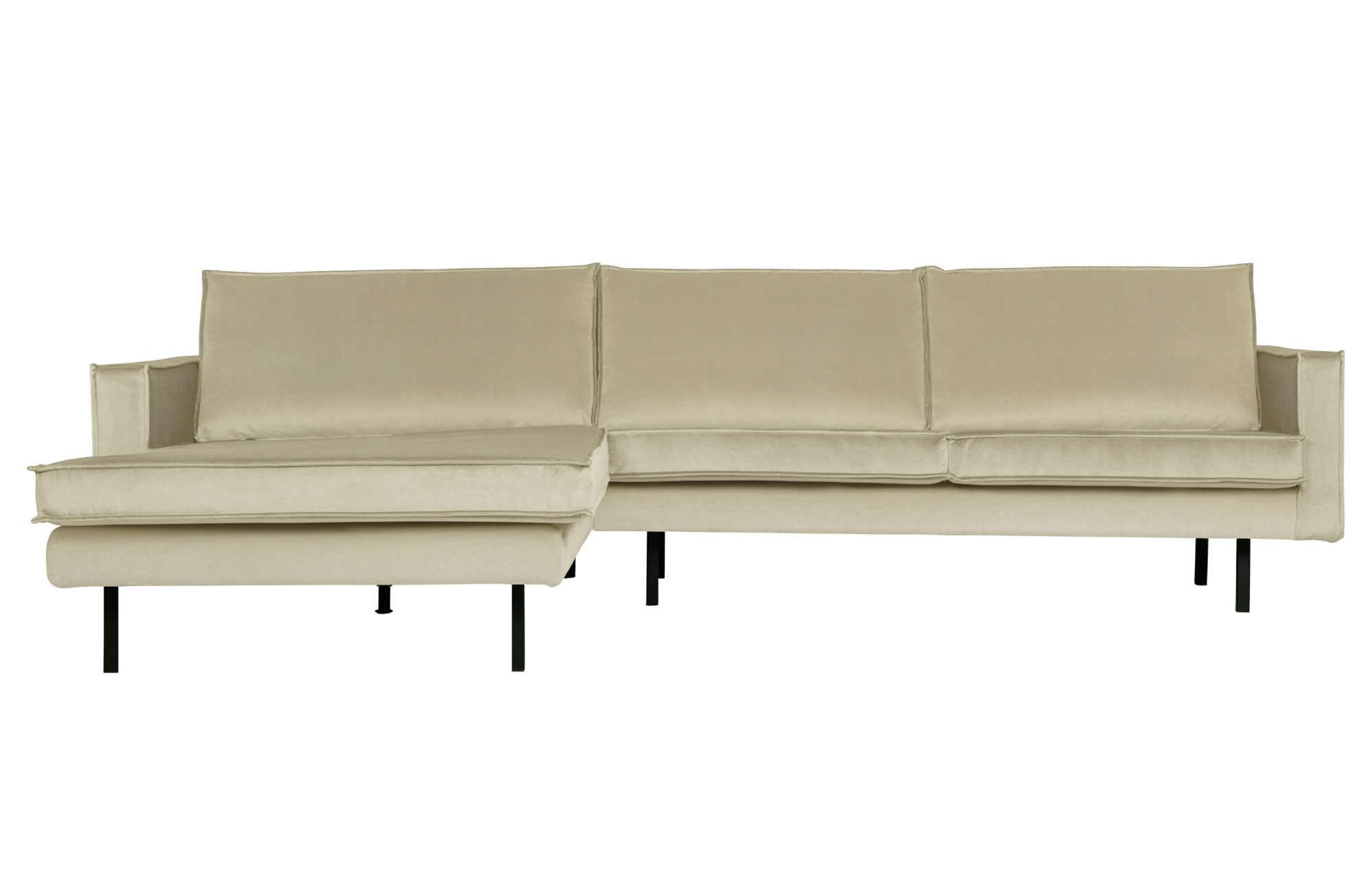 BePureHome chaise longue Rodeo velvet Links - Pistache