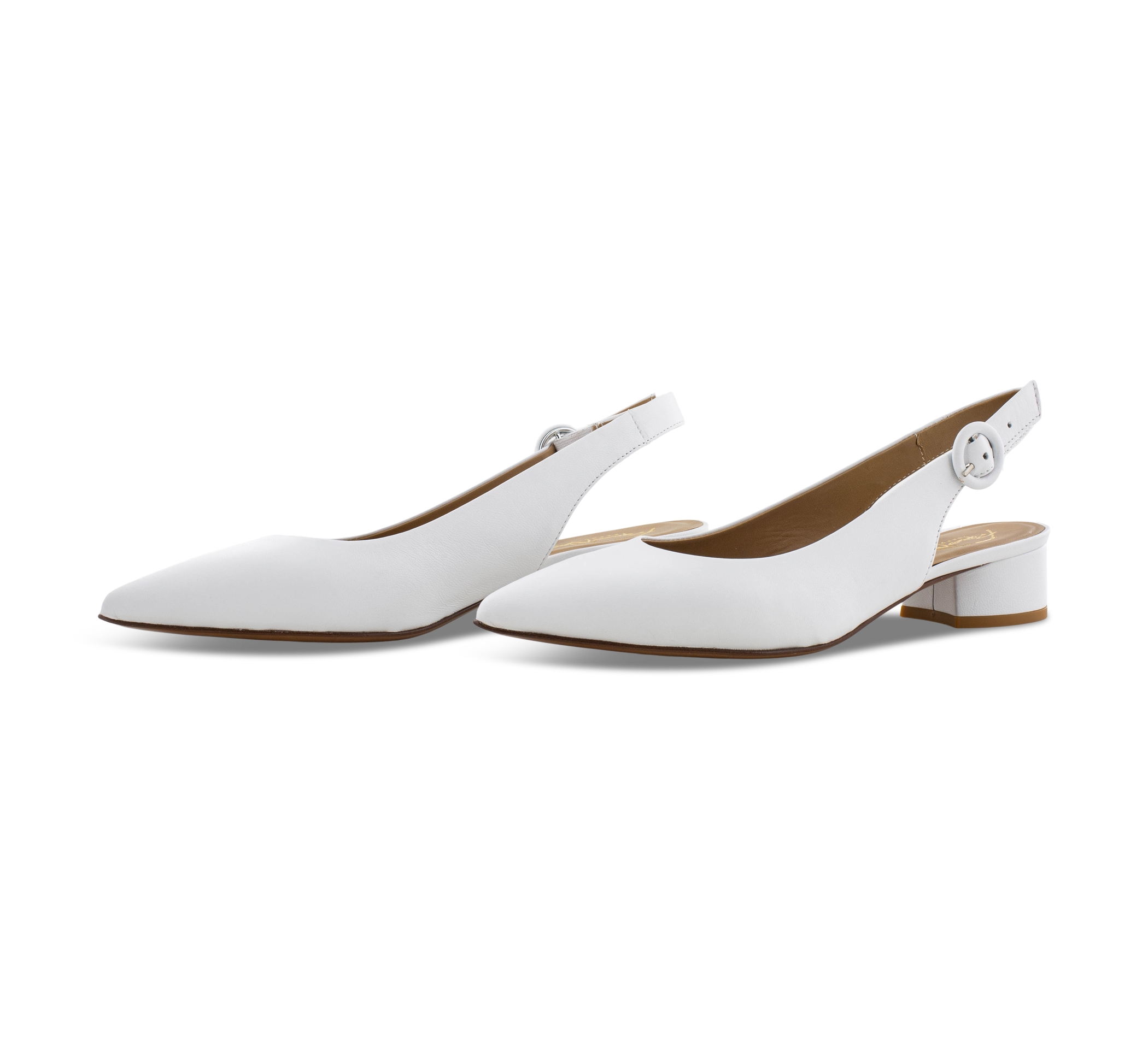 Franco Russo Sling-Pumps weiss