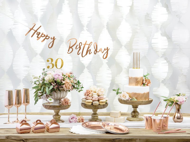 Rose Gouden Bordjes Karton 18cm 6st