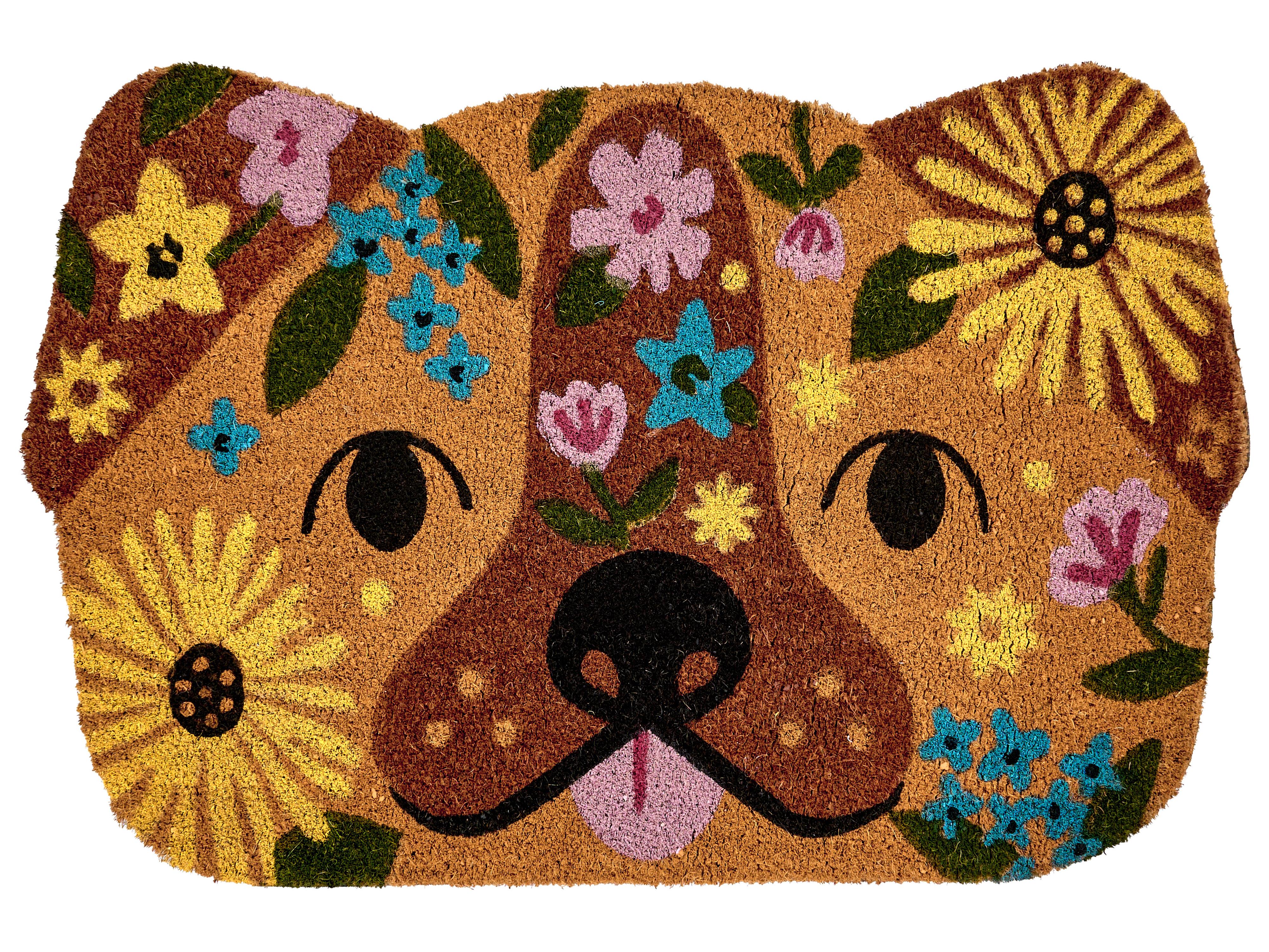 Deurmat TIBIG Meerkleurig 60 x 90 cm Hond Kokos