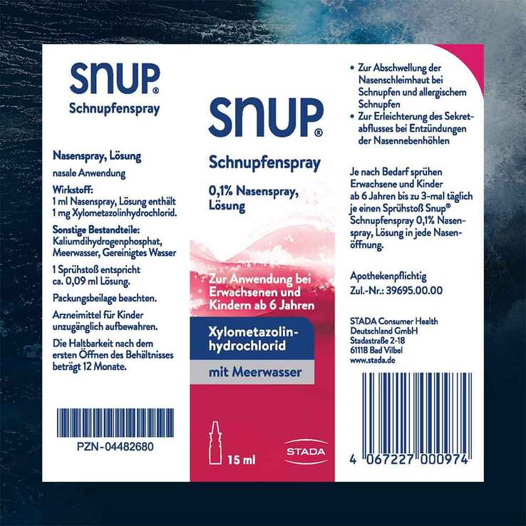 Snup Schnupfenspray 0,1% Nasenspray, 15 ml