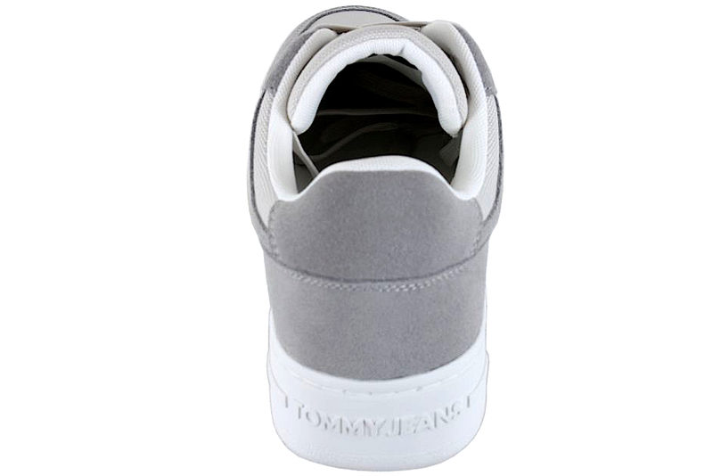TOMMY HILFIGER BASKET LEATHER SNEAKERS I GRÅ RUSKIND
