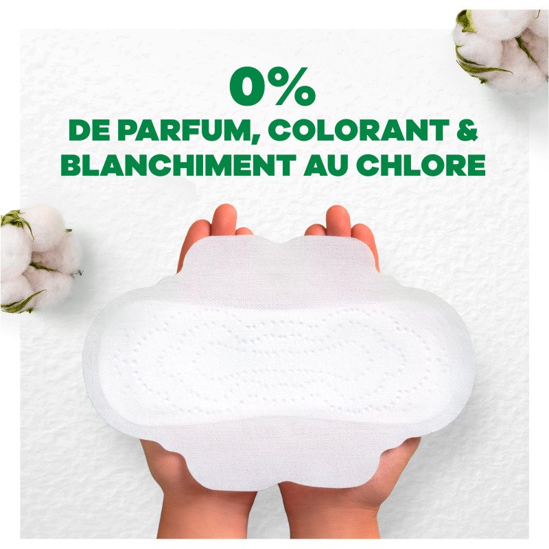 Serviettes hygiéniques long avec ailettes Cotton Bio Always