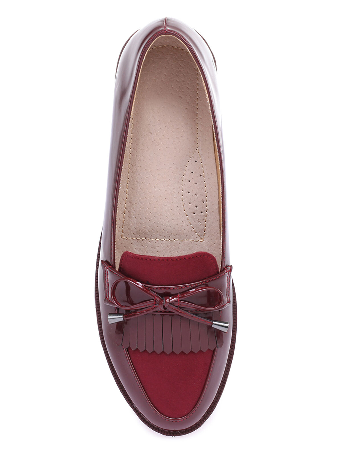 Mocassins à franges- Rouge