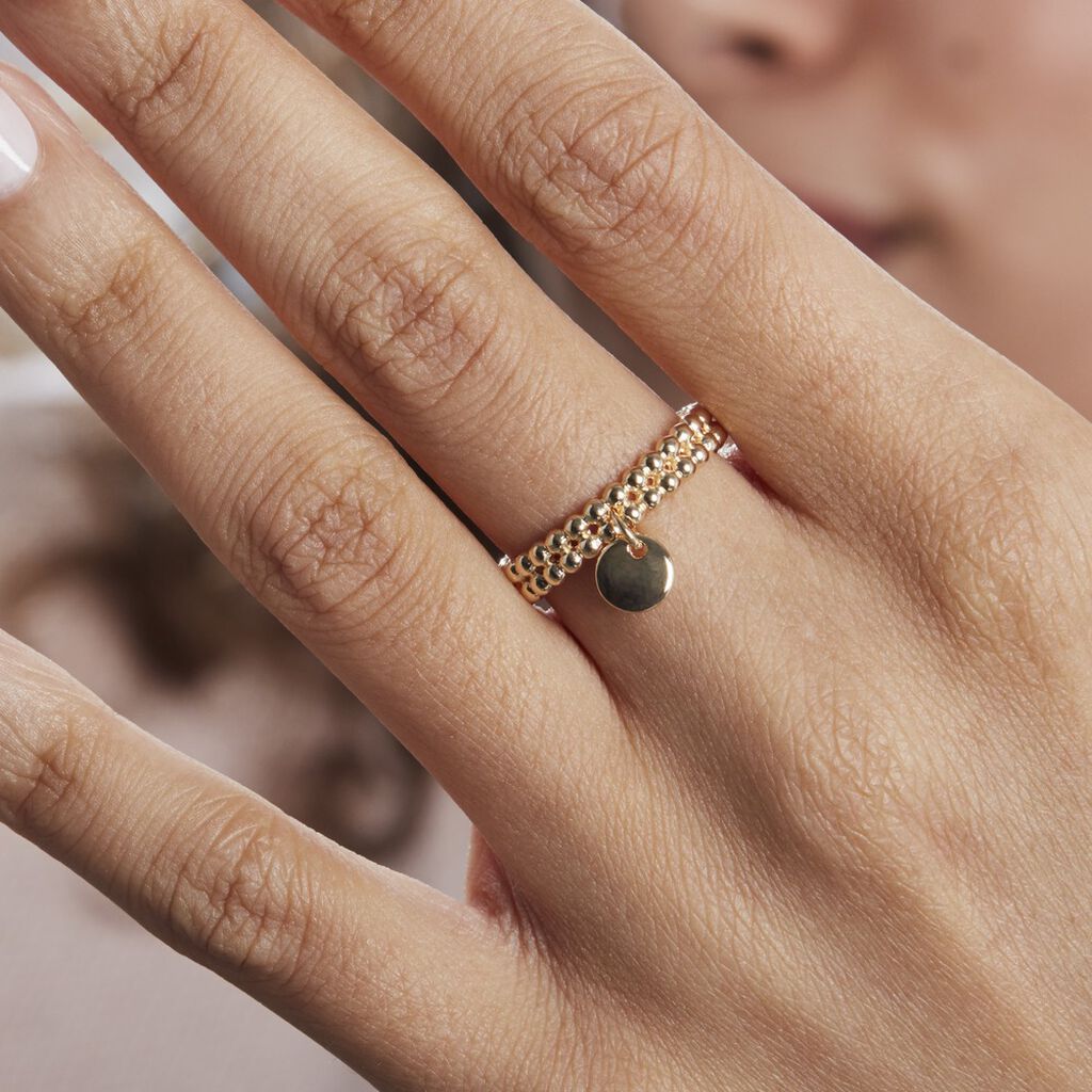 Bague Ajustable Lettice Plaqué Or Jaune Oxyde De Zirconium