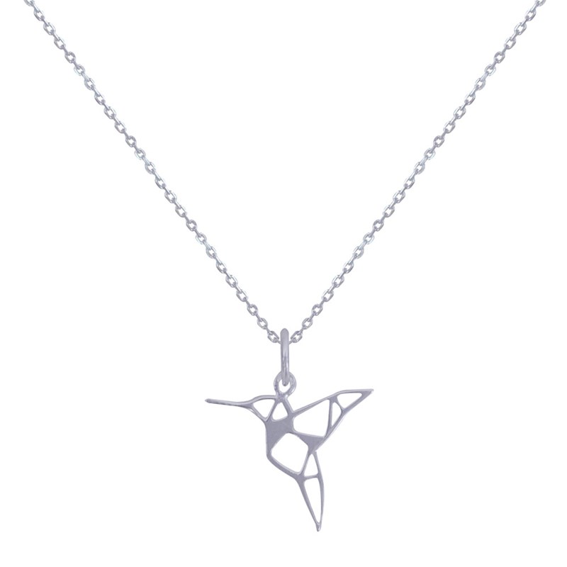 Collier Argent Colibri Ajouré