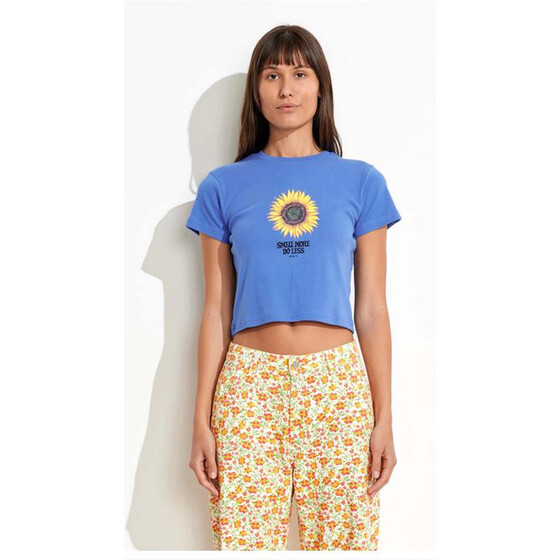Misfit Garden Burn Rib Tee Ultramarine Women FA23