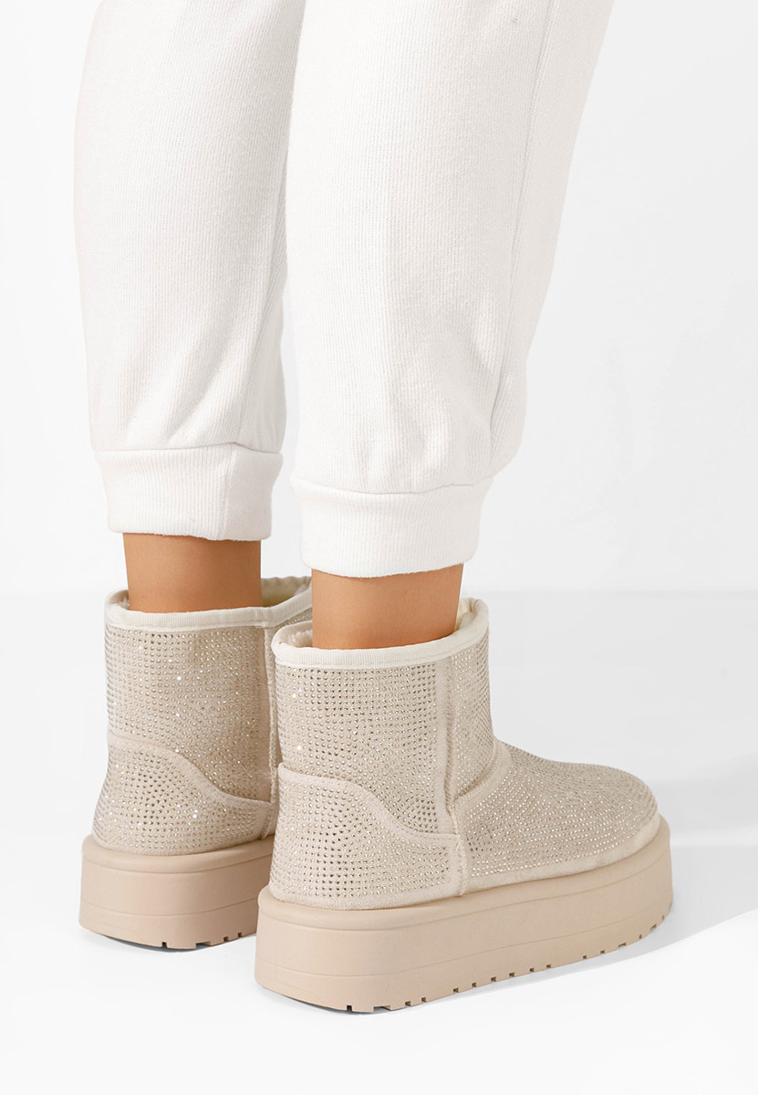 Bottes de neige femme beige Feyna