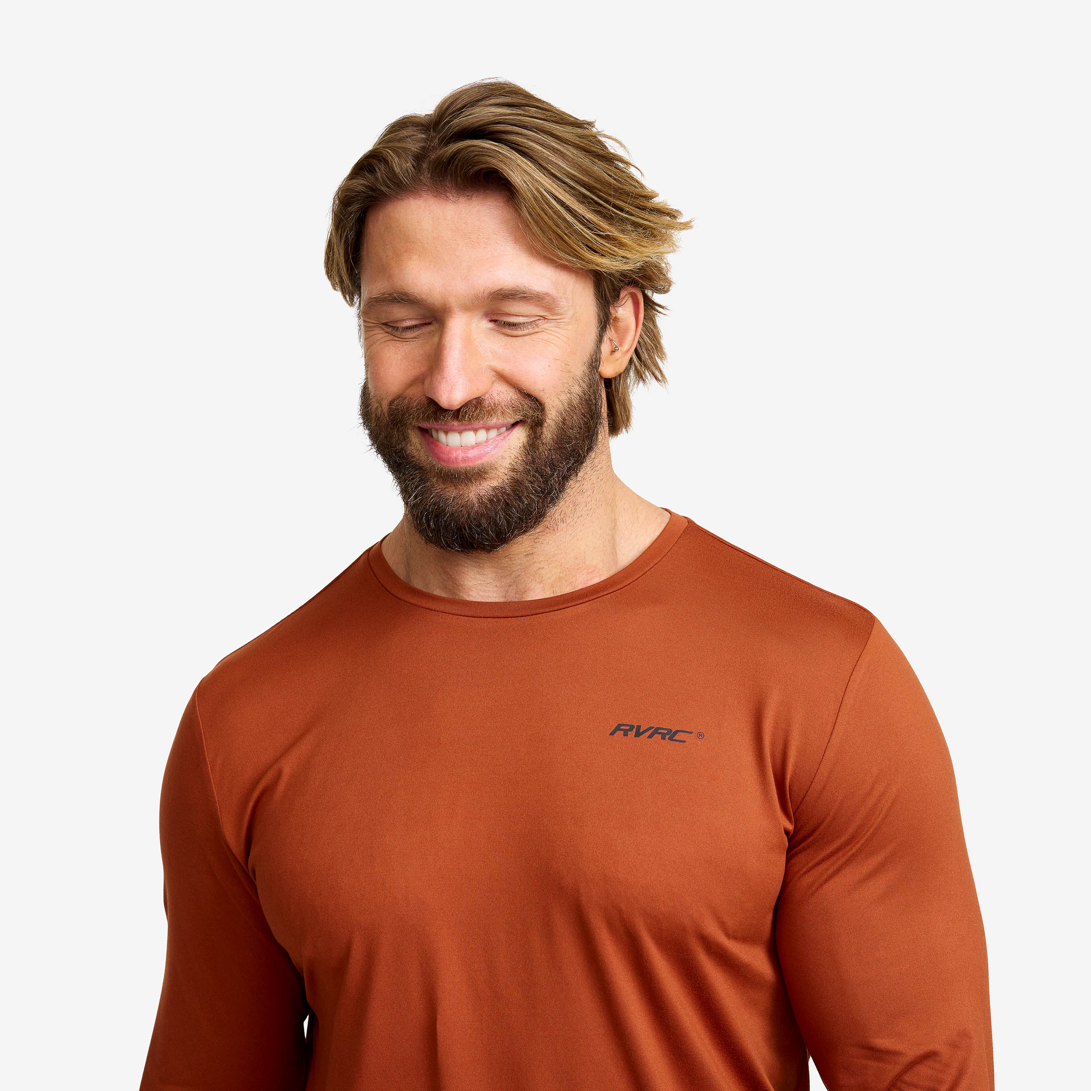Mission Long-sleeved T-shirt Herre Rusty Orange