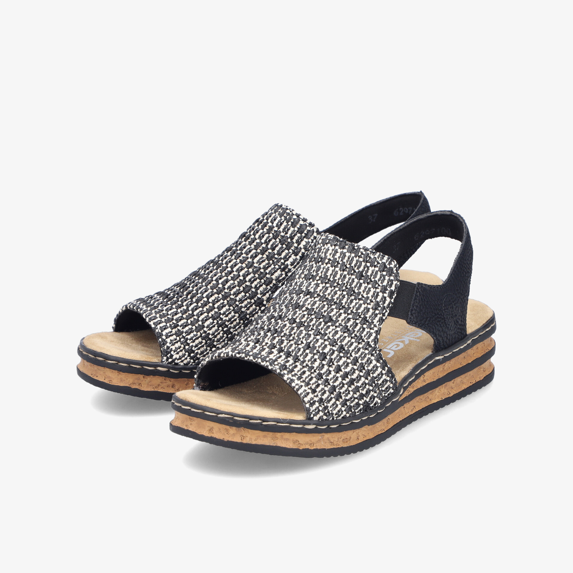 rieker Damen Keilsandalen schwarz