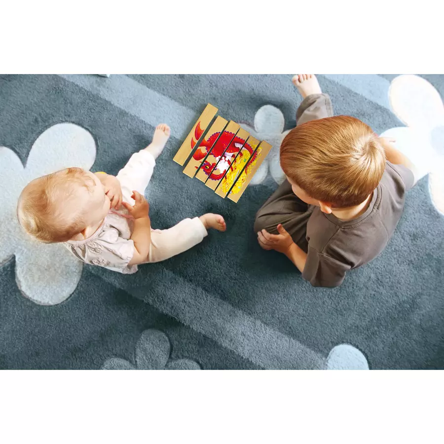 Quercetti Vier Holzpuzzles: Fantastische Tiere