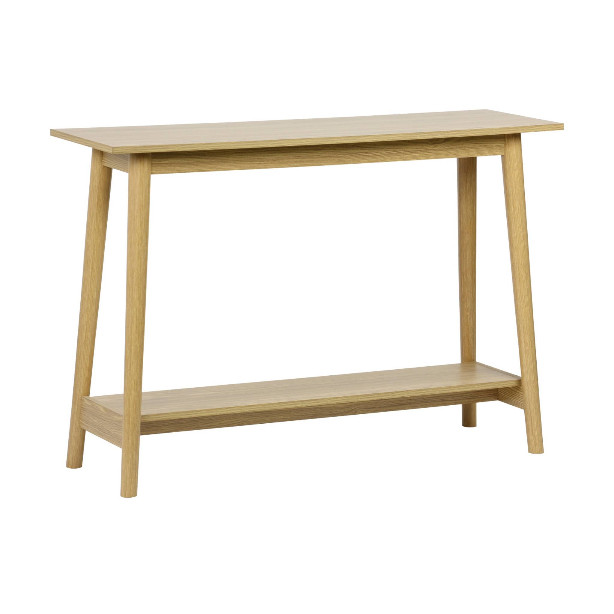 sweeek - Scandinavische sidetable met walnotenhoutdecor