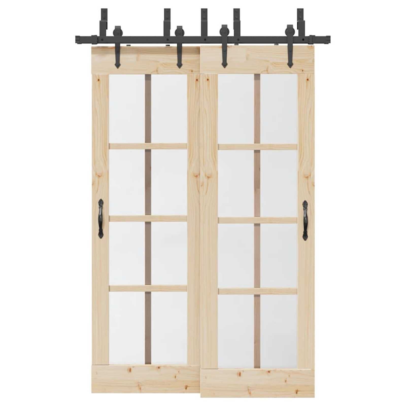 vidaXL Schuifdeurmontagesysteem 152,5 cm staal zwart