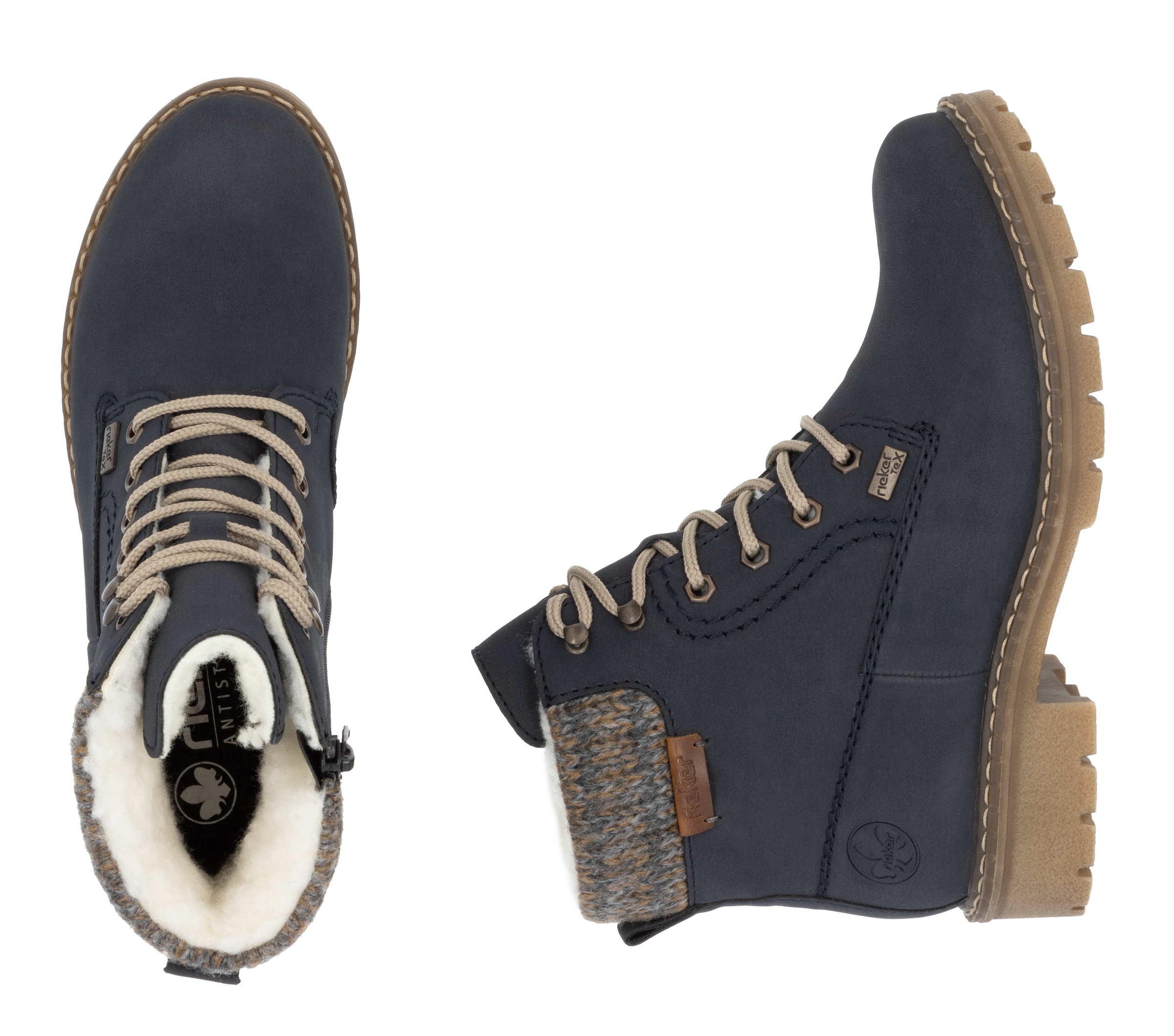 Rieker Winterstiefelette  , Schnürboots, Stiefelette mit wasserabweisender riekerTEX-Membran
