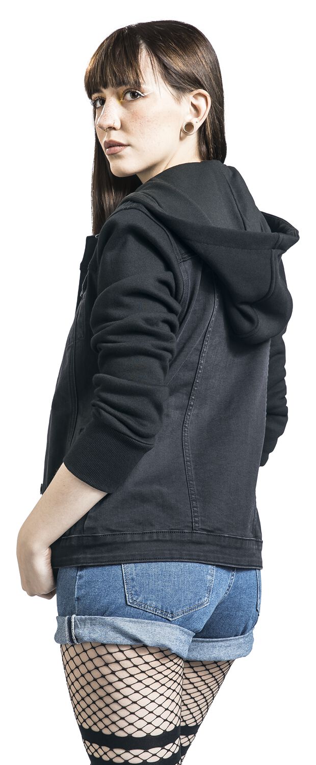 Veste En Jean Avec Manches & Capuche En Sweat | RED by EMP Veste en Jean