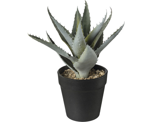 Kunstmatige Aloë plant in pot, hoogte: 20 cm, groen