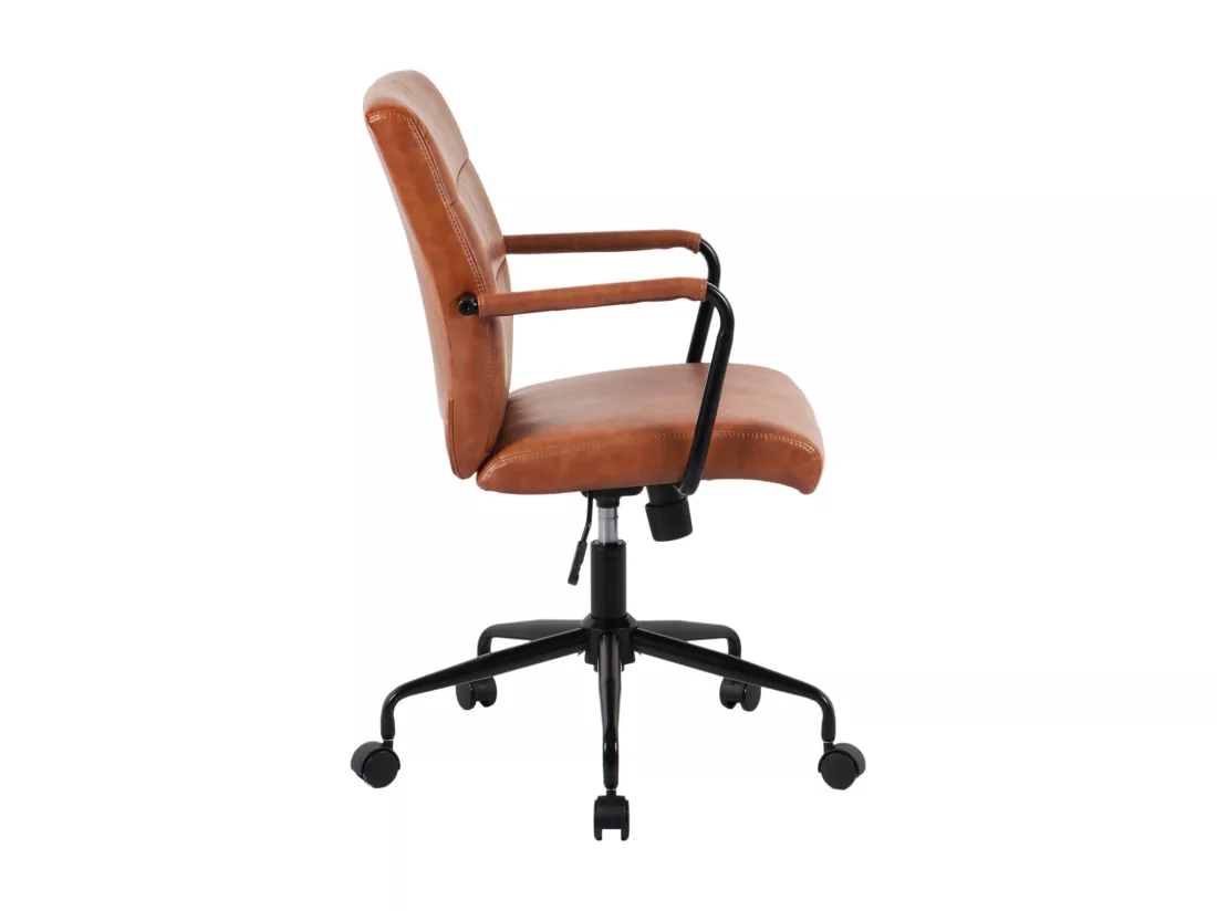 Chaise de bureau H91-99cm x L64cm x P70cm - marron - Oli