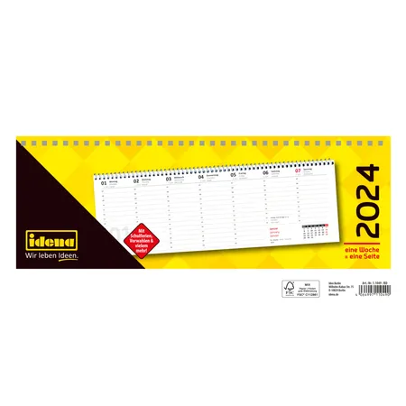 Idena Tischkalender 2024 1 Woche/1 Seite FSC-Mix