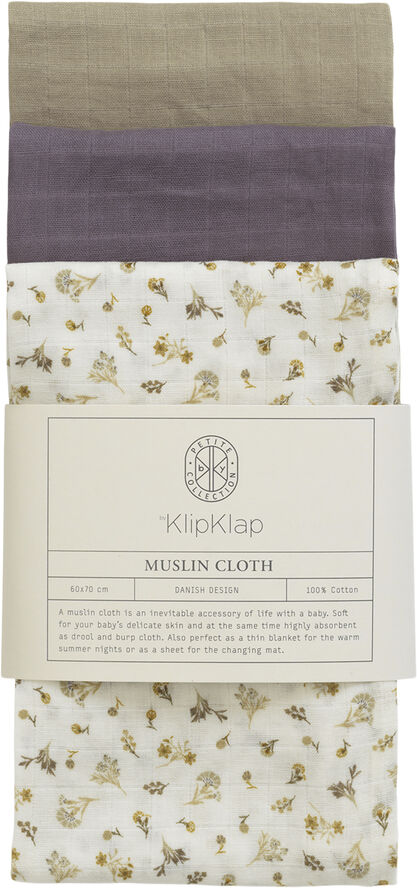 by KlipKlap Stofbleer Poetic garden (honey)/lavender/dark sand