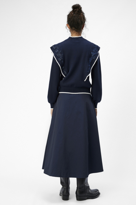 Object blauwe dames trui