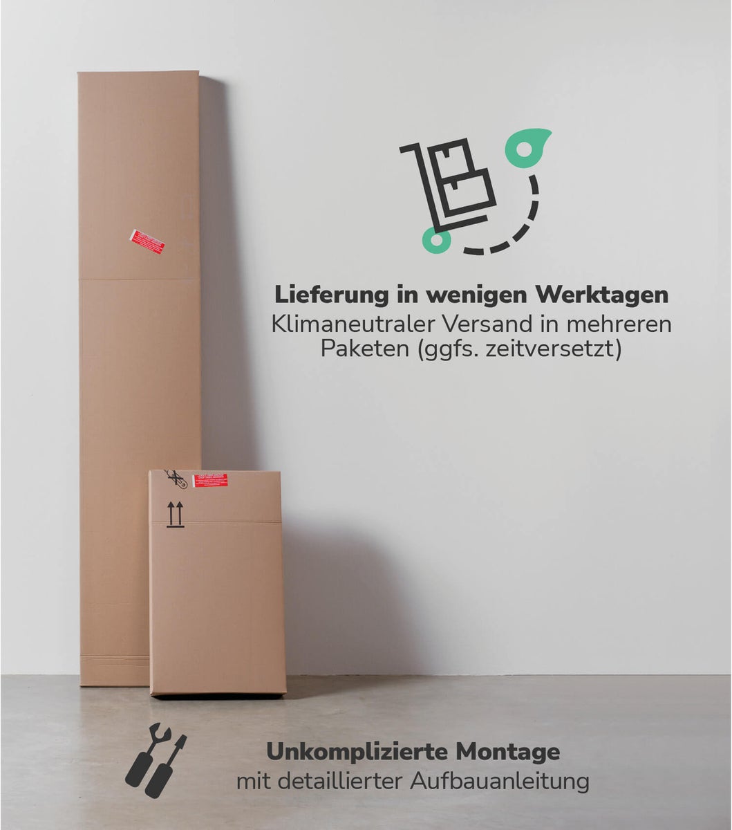 mokebo kast in het wit 'The Long One', multifunctionele kast, alleskunner of opbergkast