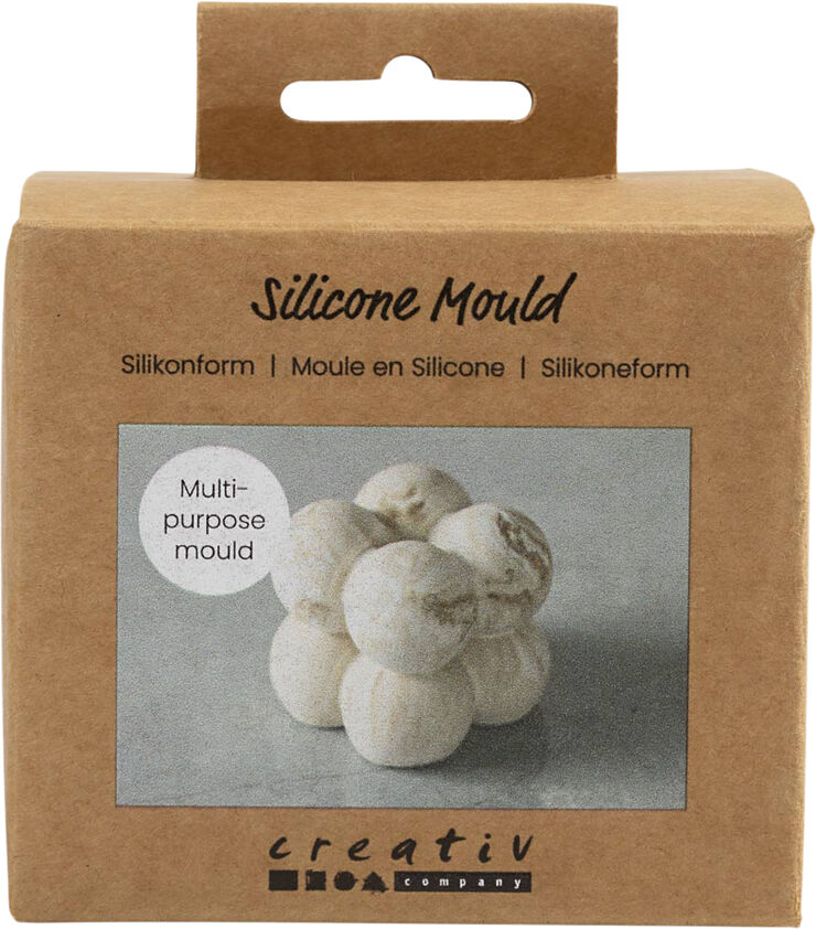 Creativ Company Silikoneform, Firkant med bobler, H: 4 cm.