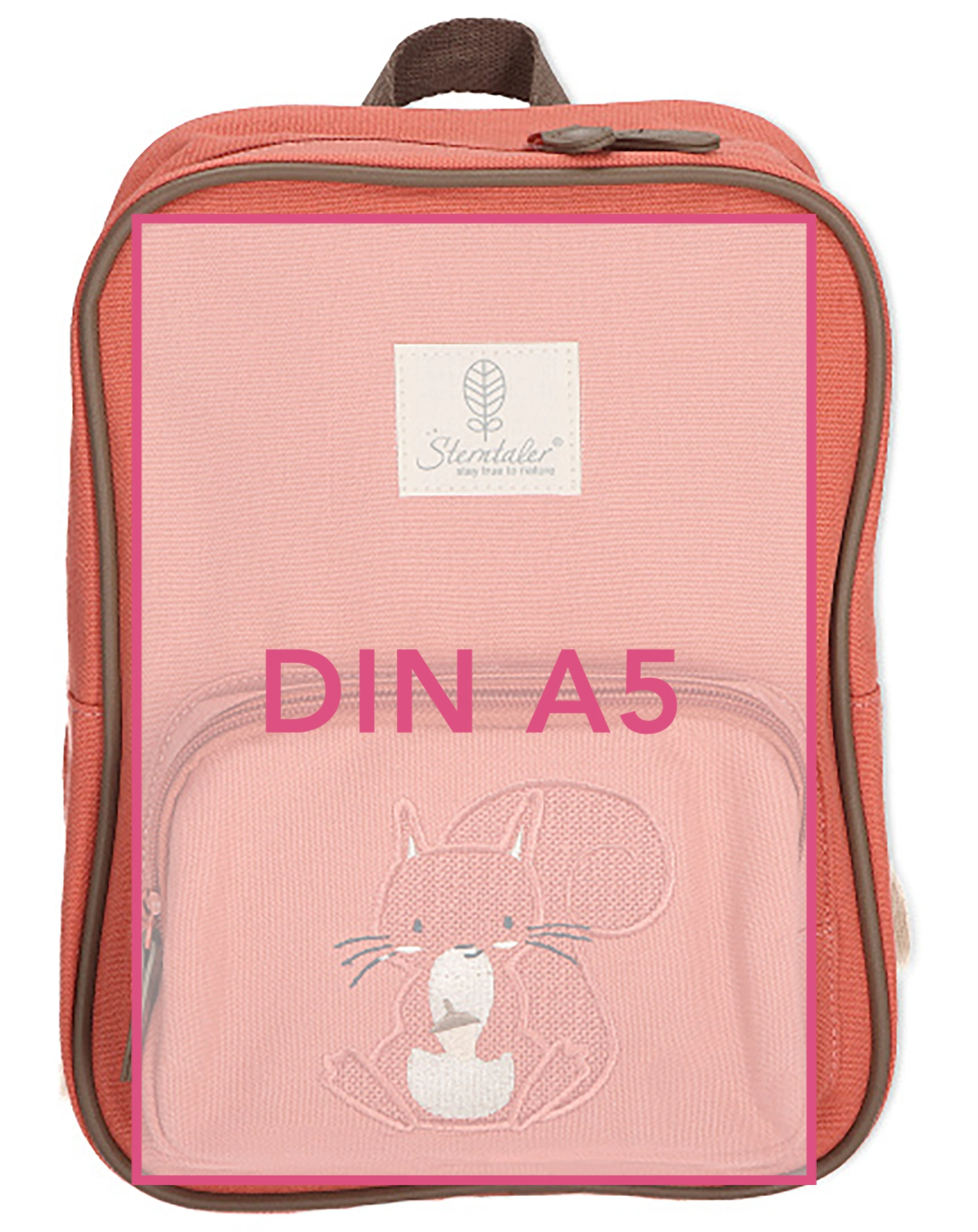Kindergarten Rucksack ENNA EICHHÖRNCHEN (28,5x22x10) in rot