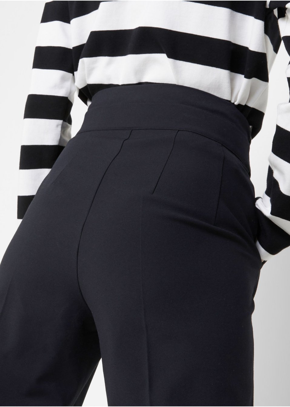 Pantalon paper bag taille haute, longueur cheville
