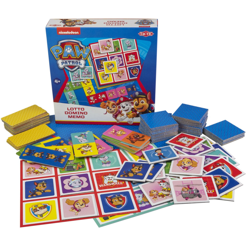 Køb Tactic Games Paw Patrol 3 I 1 Memo, Lotto, Domino