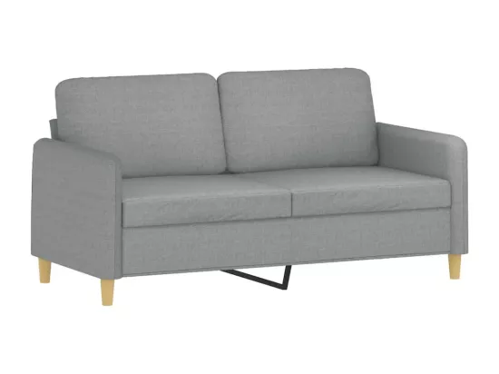 Canapé à 2 places Gris clair 140 cm Tissu