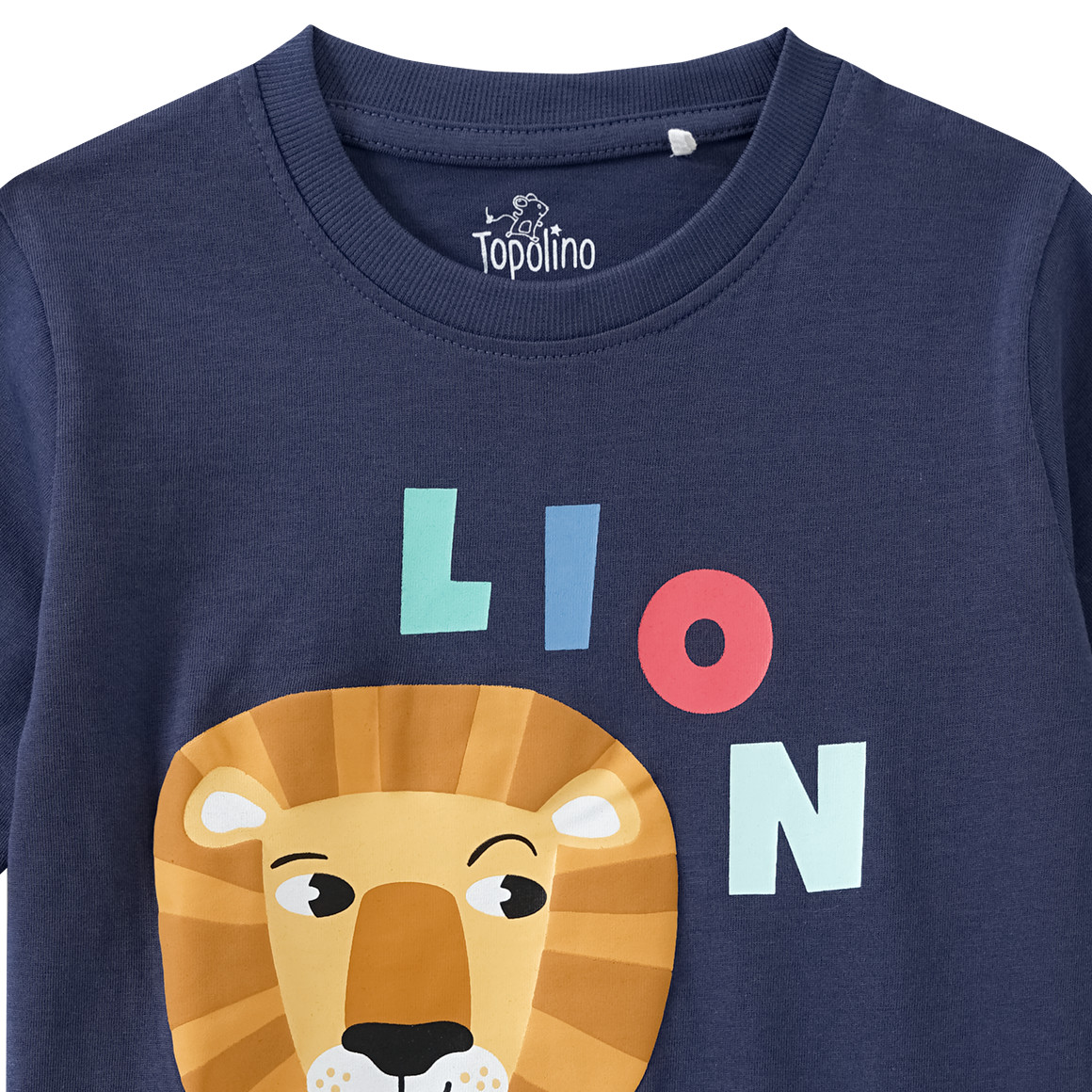 Topolino Kinder T-Shirt mit Löwen-Motiv dunkelblau