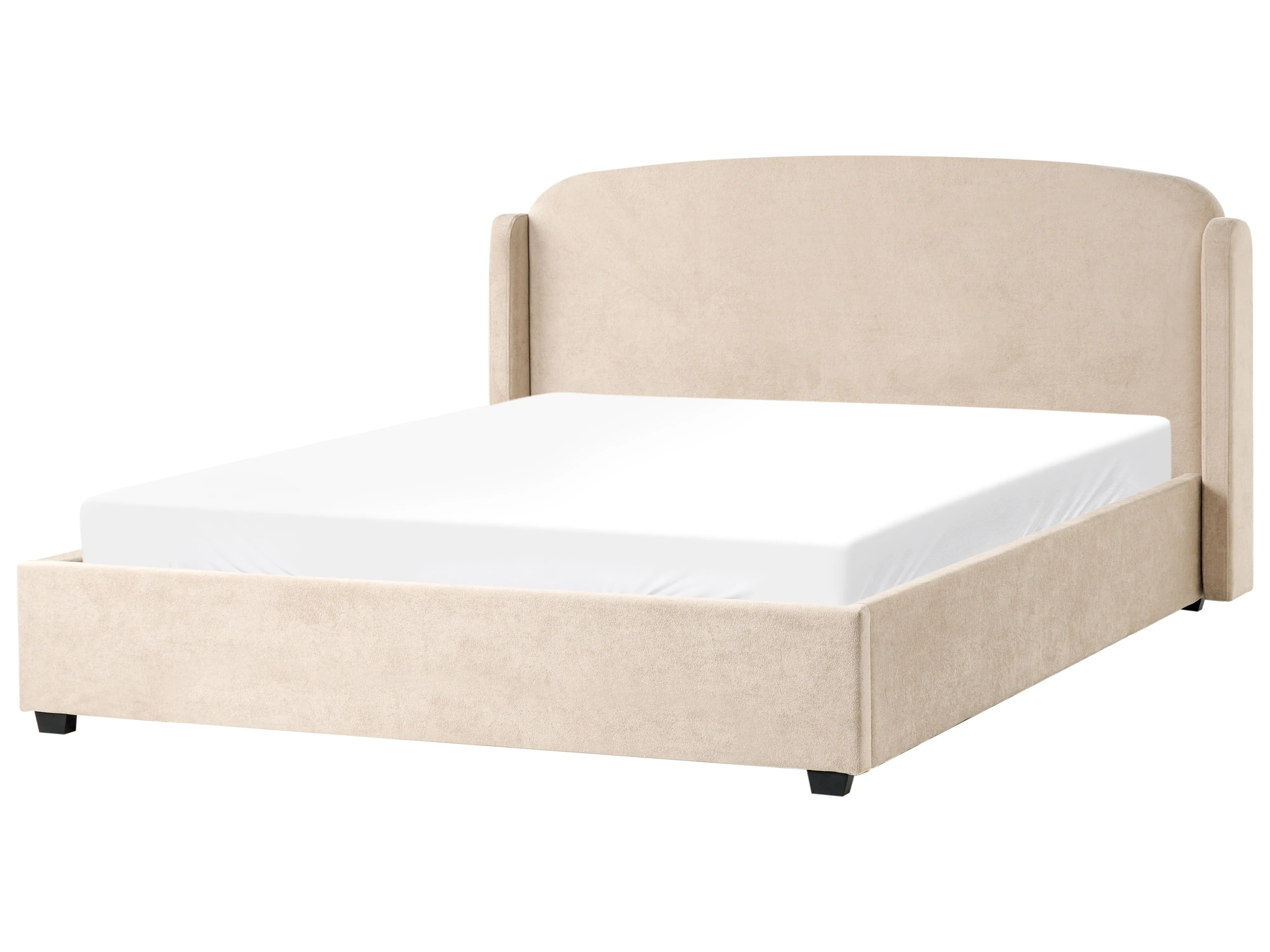 Bed met opbergruimte Stof BERNAY 180 x 200 cm Taupe