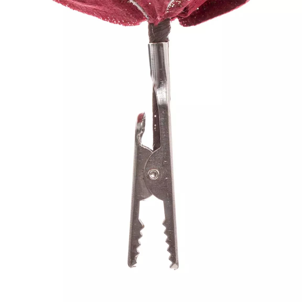 Poinsettia de Noël Kely sur clip (D25 cm) Rouge