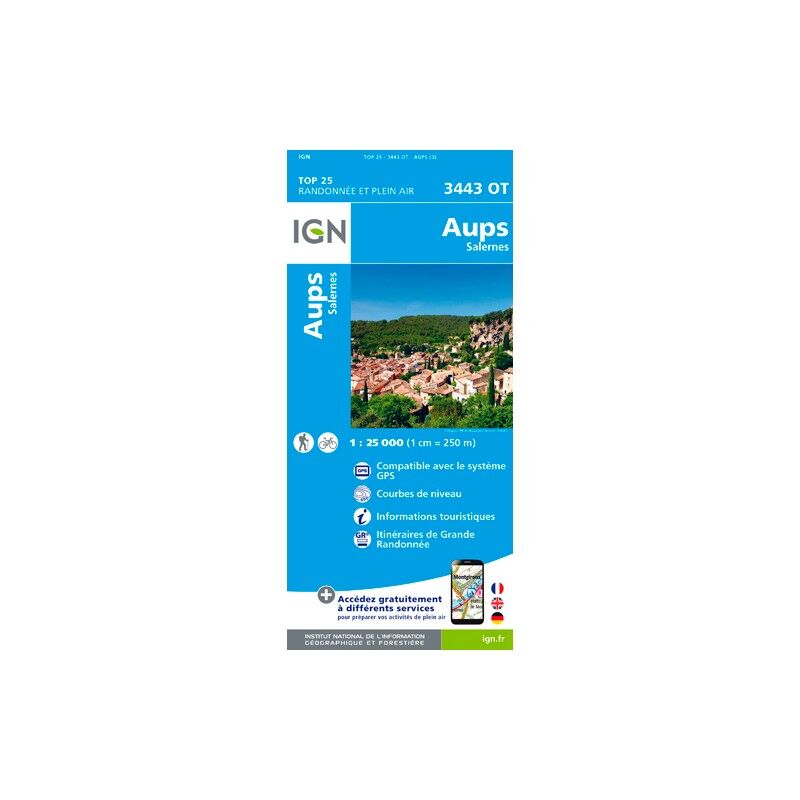 Aups / Salernes - Carte topographique
