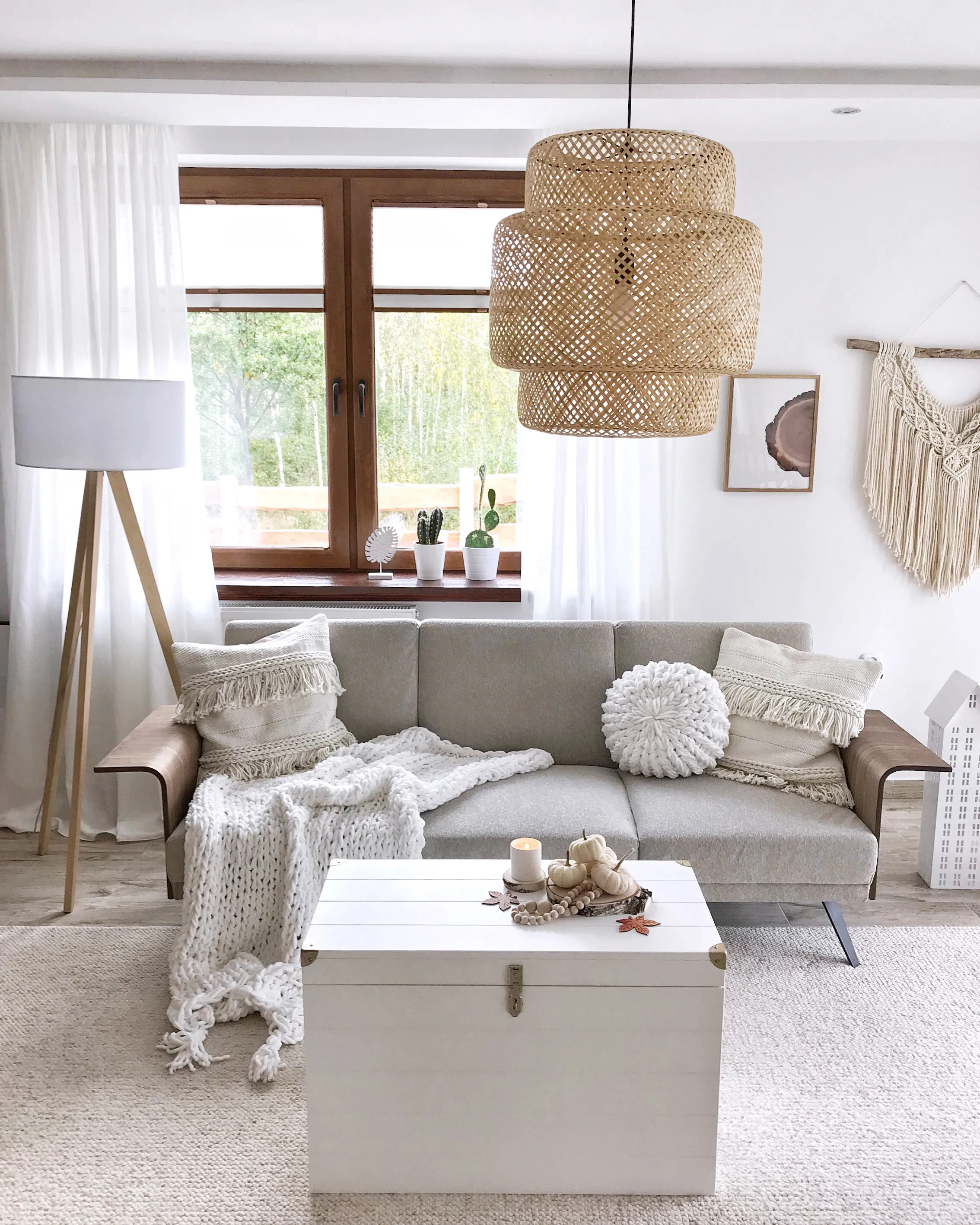 Staande lamp NITRA Eikenhout Wit
