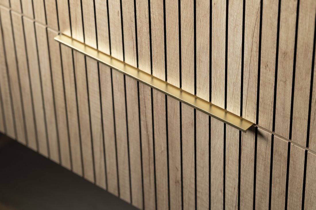 Sapho Cirasa metalen meubelgreep 34cm goud mat