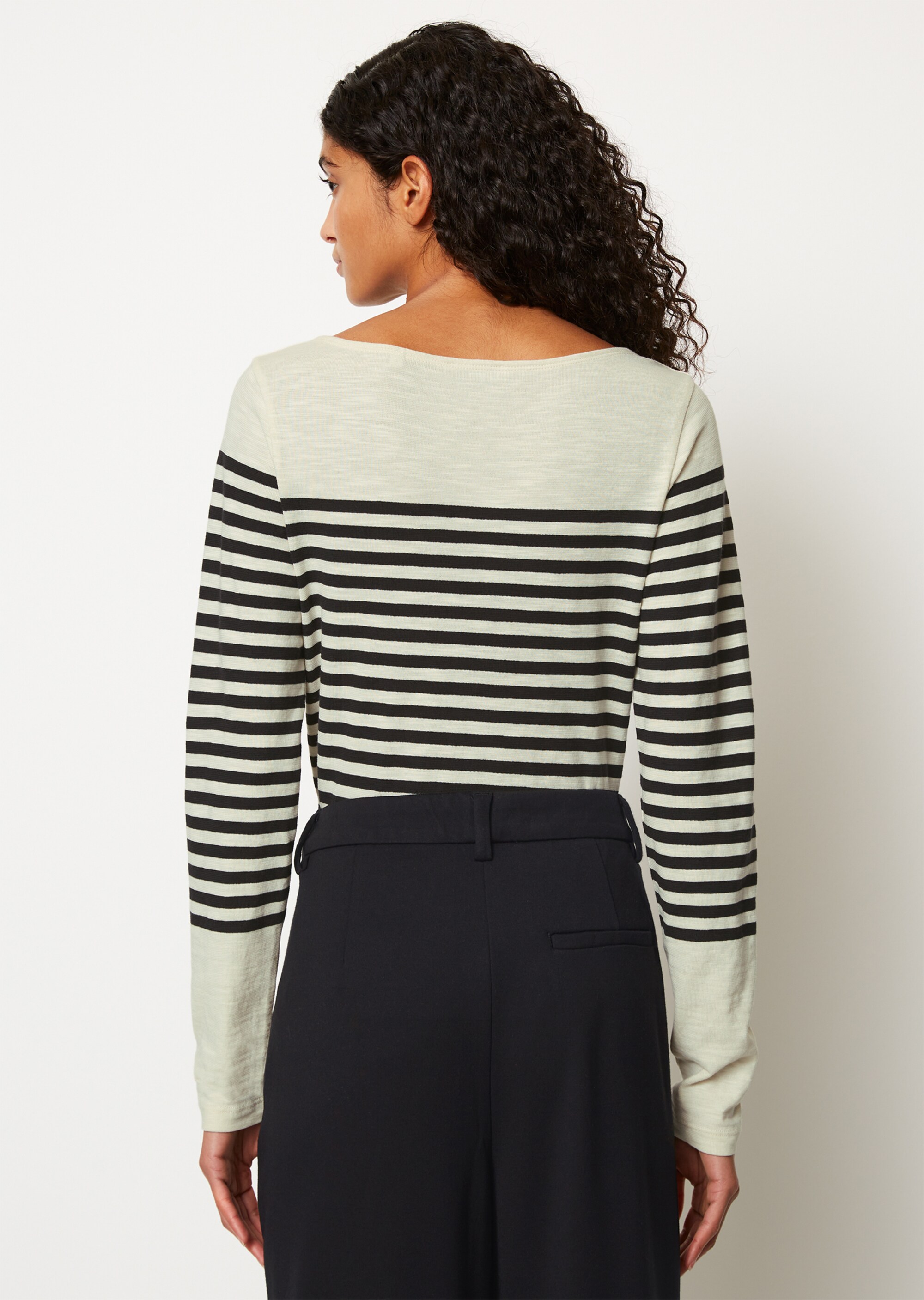 Ringel-Longsleeve regularaus Slubjersey