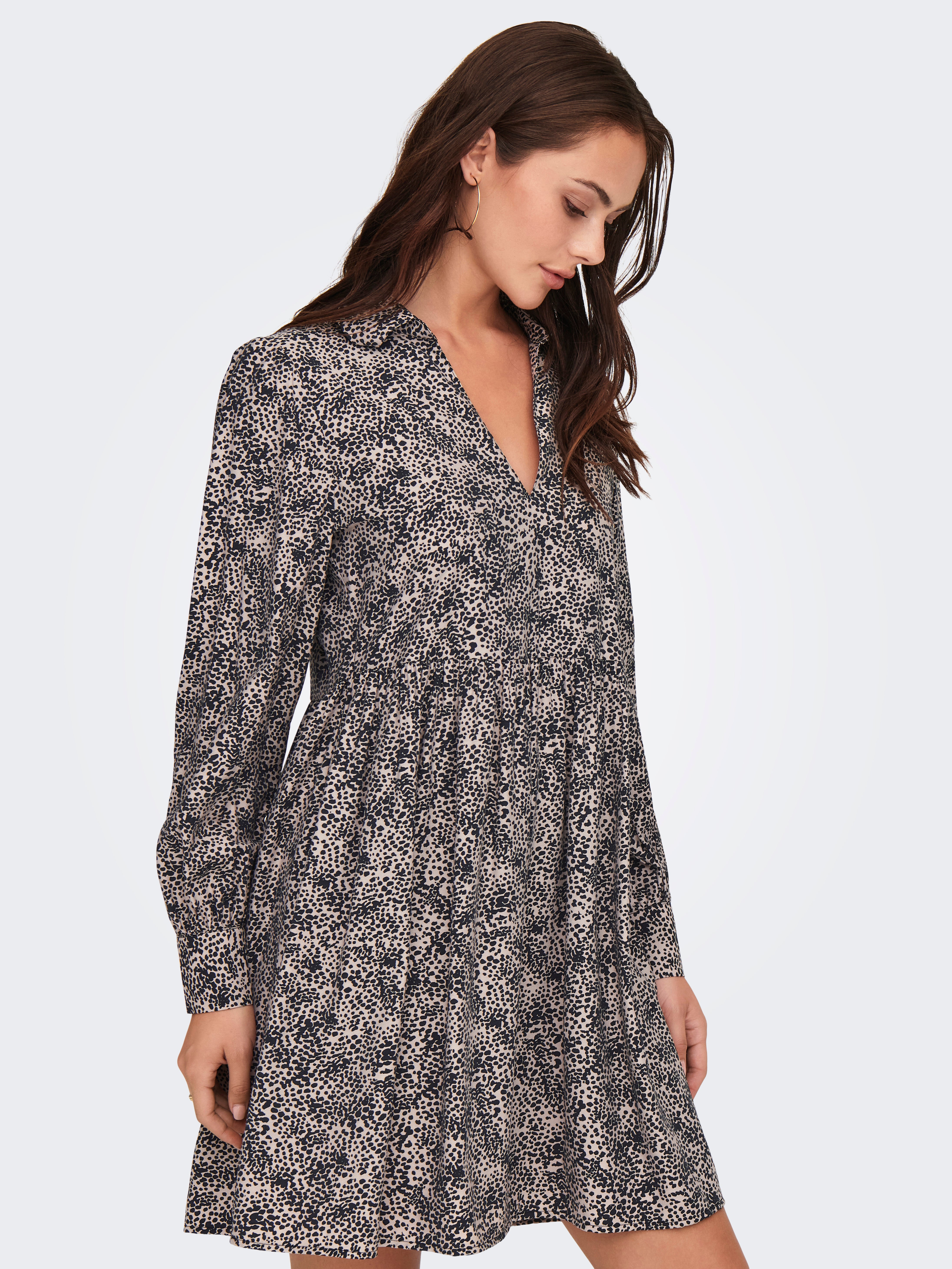 JDYABIGAIL Kurzes Kleid Chateau Gray